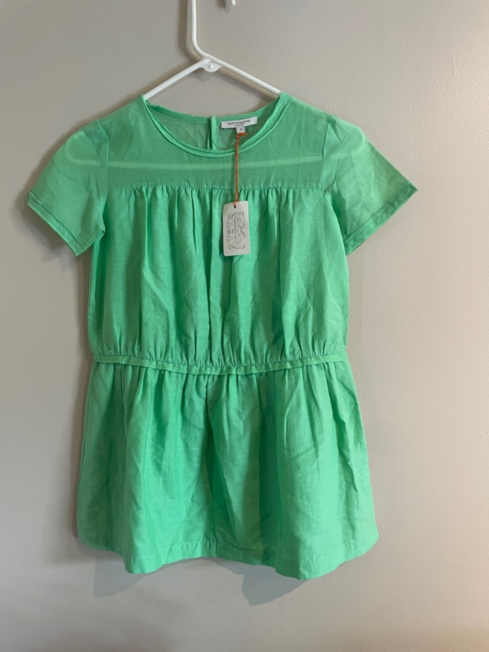 Caramel Baby & Child London Rosemary Dress in Algae Green Sz 8